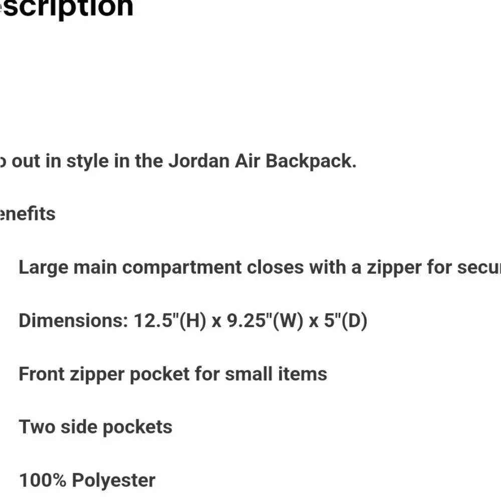 Jordan Air Jordan Patrol Backpack- Red